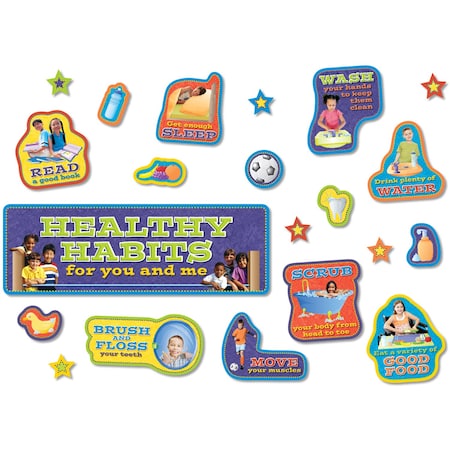 North Star Teacher Resources Healthy Habits Bulletin Board Set NS3036